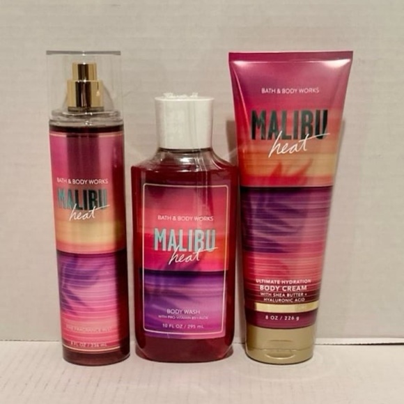 Bath & Body Works Other - Bath & Body NEW Malibu Heat Body Cream, Fragrance Mist & Body Wash